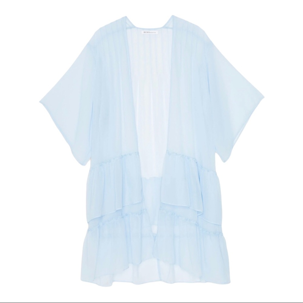 BCBGENERATION RUFFLE KIMONO ROBE - Picture 4 of 9